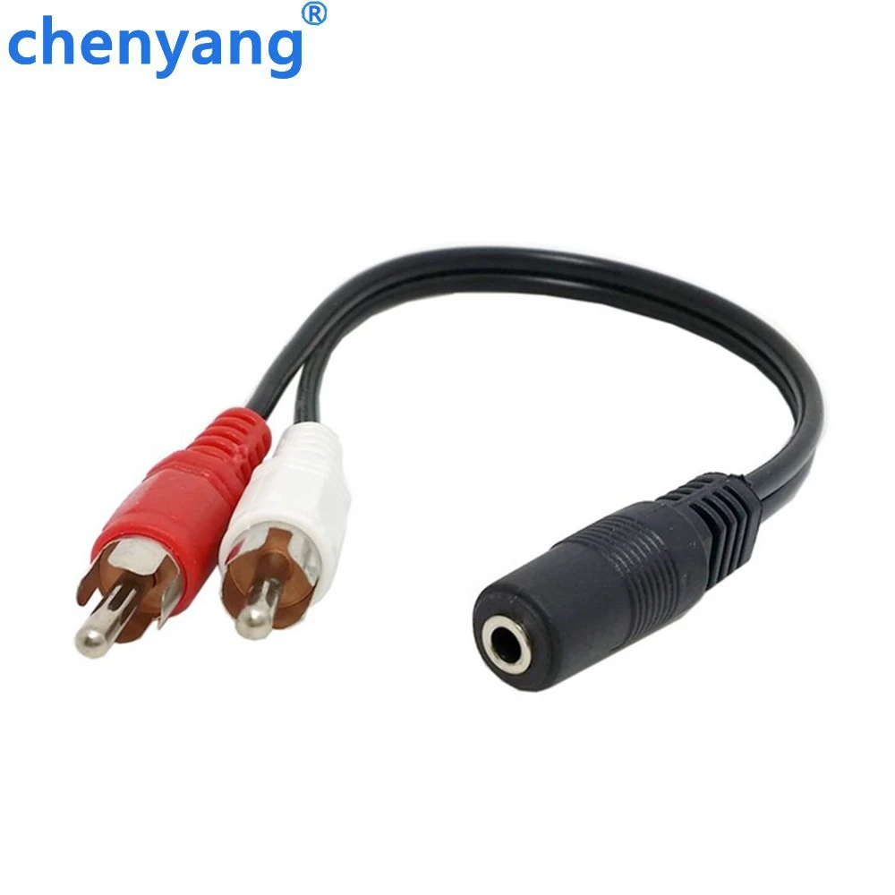 

3.5mm 1/8 Stereo Female Mini Jack to 2 Male RCA Plug Adapter Audio Y Cable
