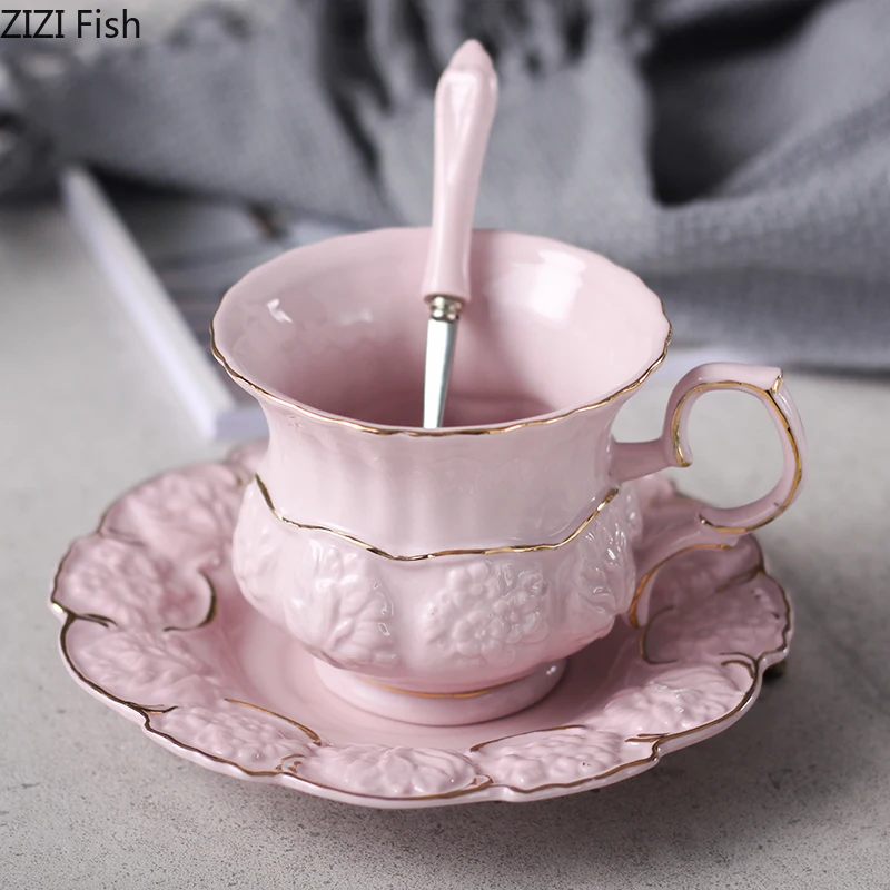 

Ceramics Coffee Cup with A Spoon European Style Coffee Milk Cup Kitchen Bar Supplies Drinking Utensils