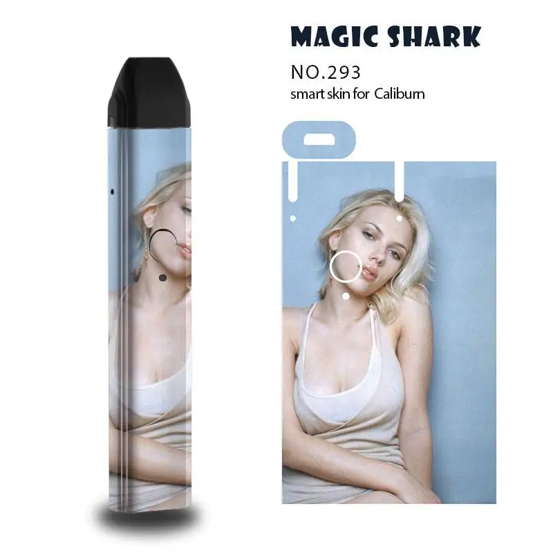 Magic Shark Che Guevara Dreamy Sky Scarlett Sexy Woman No Fade PVC Bumpy Sticker Wrap Film Case for Uwell Caliburn 288-300 - Цвет: 293