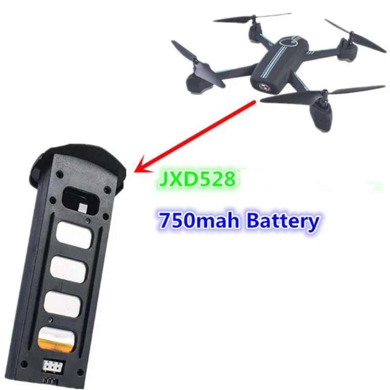 

Hot sell rc drone battery 7.4V 750mAh battery for JXD528 GPS RC Drone quadcopter spare parts battery