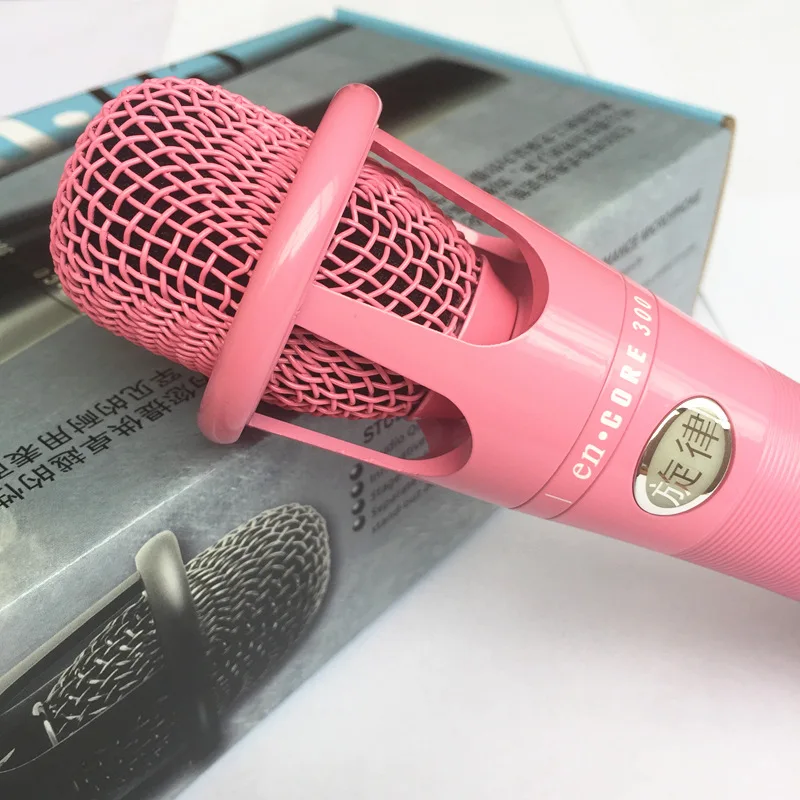 

Pink e300 capacitor microphone hand-held microphone computer main broadcasting mobile phone direct-broadcast and audio-video