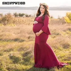 SMDPPWDBB для беременных Платья для беременных Подставки для фотографий плюс Размеры платье элегантный фантазии Беременность фотосессии