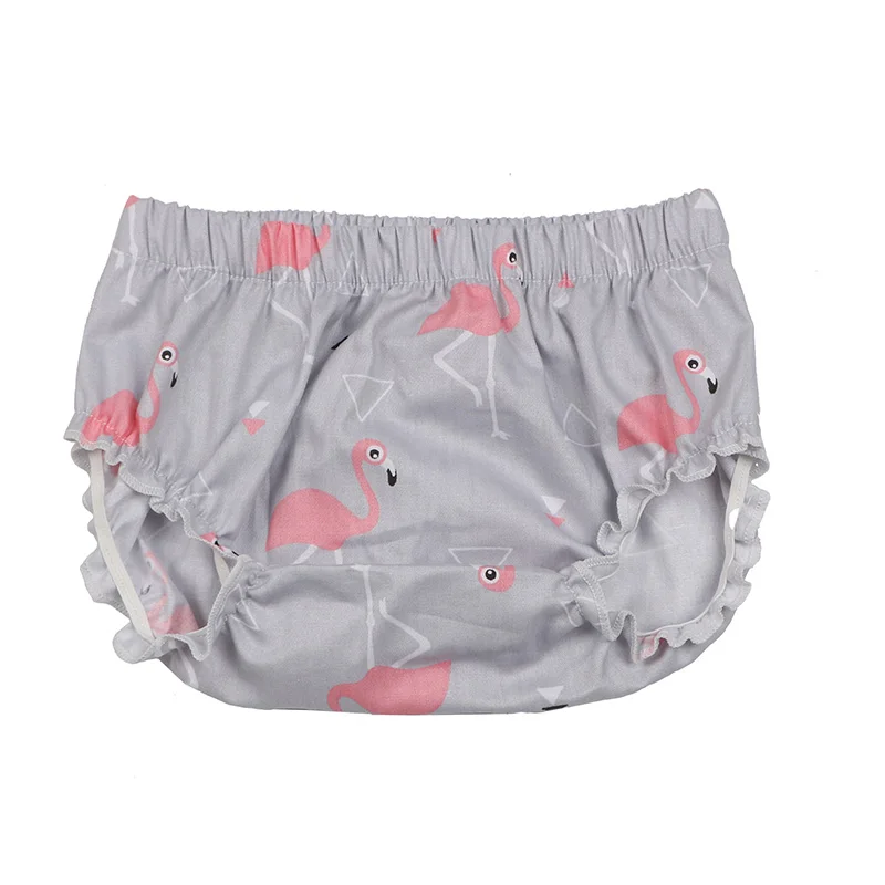 Flamingo Baby Bloomers Newborn Baby Cotton Nappy Cover Shorts Floral Print Little Girl Sunsuit Bohemian Baby Clothes (5)
