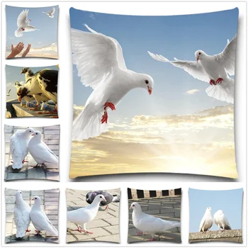 

Home Decorative Coffee Shop Office Relax Throw Back Pad Dove Square Pillow Case Cushion Countryside Cover