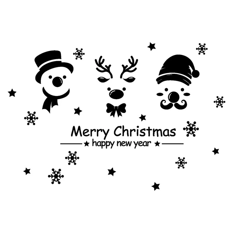 Buy Wall Sticker Christmas Snowman Removable Home