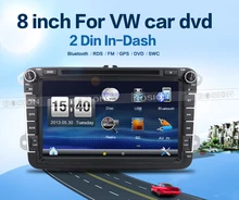 2 din 8 дюймов Автомобиля DVD GPS плеер Для Volkswagen VW Skoda POLO PASSAT CC JETTA TIGUAN TOURAN Бора Touareg GOLF 5 6 4 Fabia Superb