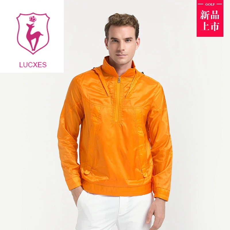

lucxes Spring Autumn Men Golf Jackets Coat Striped Patchwork Slim Fit Jacket For Men Male Man Sport Jacket Sportwear