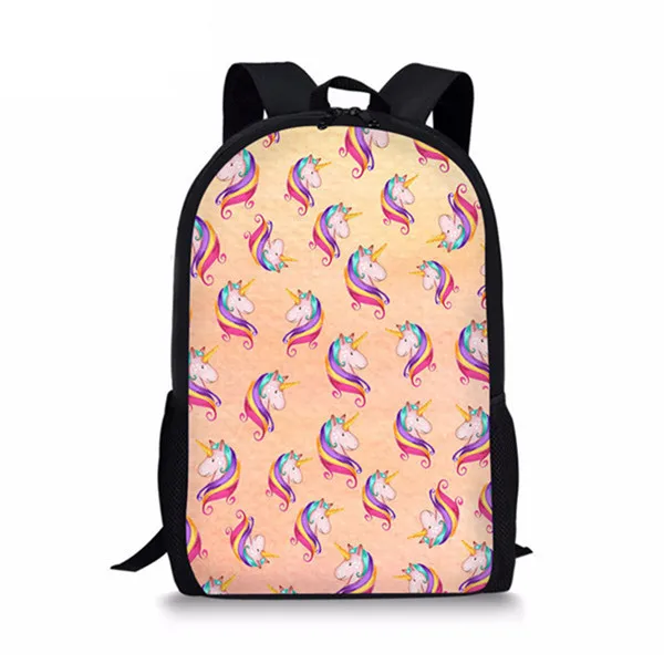 THIKIN Дети школьный 3d Радуга Единорог комплект школьных сумок рюкзак для девочек мальчиков школьный Galaxy розовый цвет колледж книга Racksack - Цвет: CC1687C