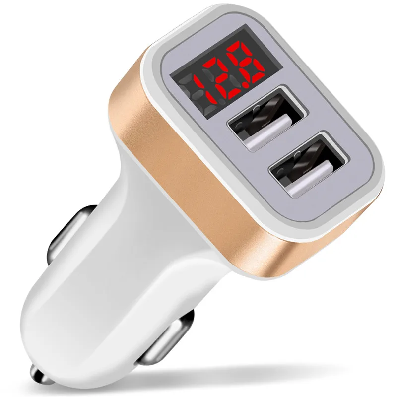 كراوتش USB سيارة-شاحن مع شاشة Led سيارة الهاتف المحمول شاحن محول ل فون 7 8 6 سامسونج s9 s8 Xiaomi ملاحظة 5 سيارة شاحن