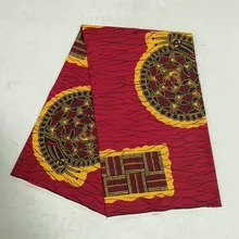 Стиль красный цвет Анкара Африканский полиэстер восковая печать на ткани высокого качества африканская ткань для вечерние платья 6 ярдов N90323-4