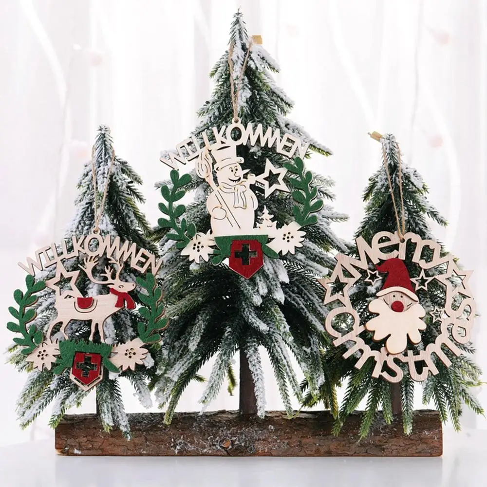 

QIFU Wooden Christmas Decor Merry Christmas Decor for Home Christmas 2019 Tree Pendant Cristmas Ornament Navidad New Year 2020