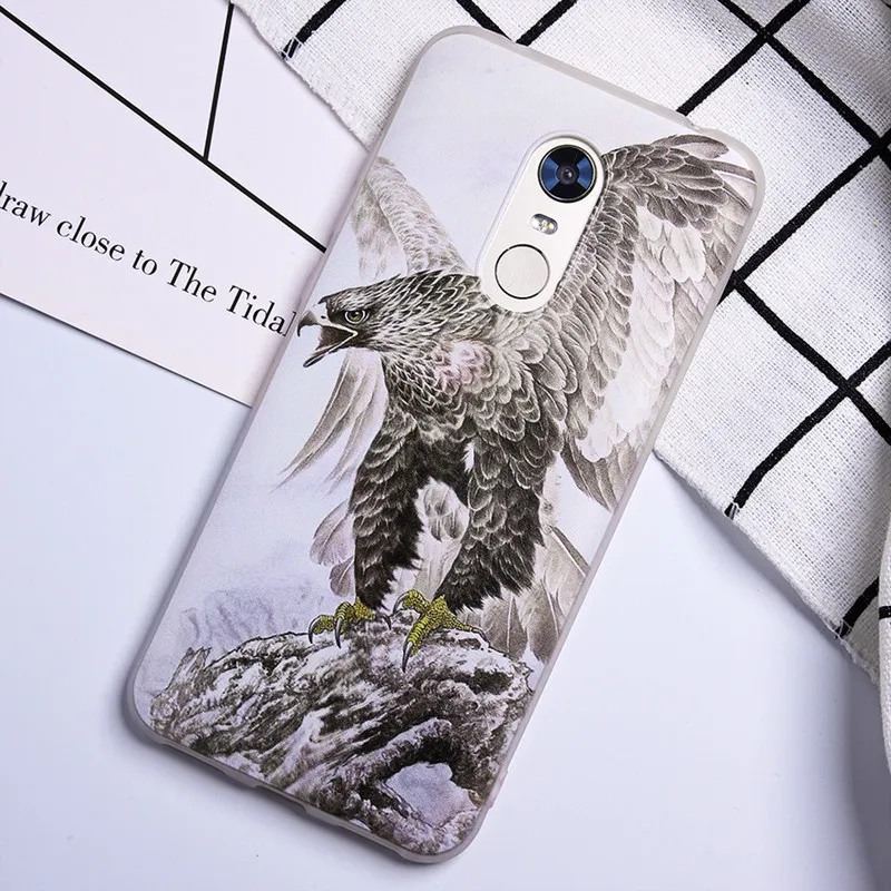 TOMKAS Painted Phone Case For Xiaomi Redmi 4X 5 Plus Flower Plants Animal Patterned  TPU Silicone Back Cover Coque fundas        (21)