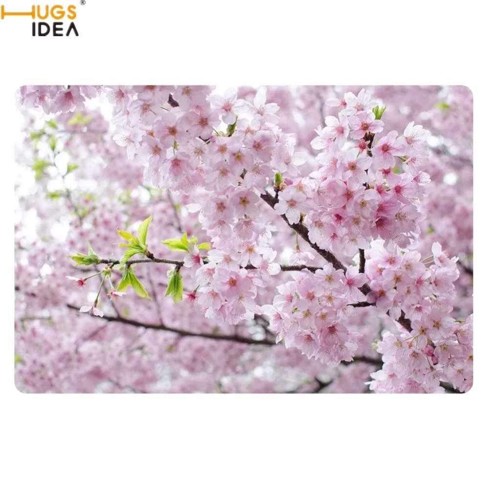HUGSIDEA современный стиль дверные коврики японский Cerasus Yedoensis печатные Коврики Дверные для гостинной домашний декор вход Крытый пол коврики