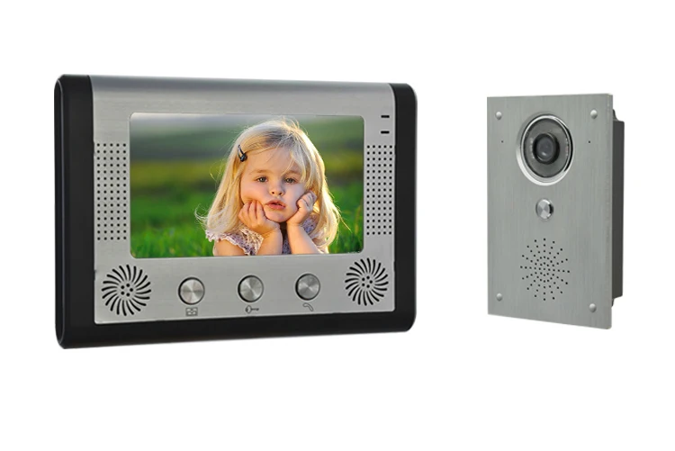 7 дюймов Мониторы проводной домофон ИК Ночное видение видео-телефон двери