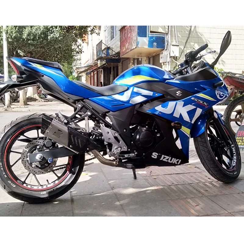 Для Suzuki GSX250R GSX250 мотоцикл выхлопной Системы Нержавеющая сталь Труба среднего звена+ 51 мм хвост Escape слипоны