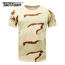 TACVASEN мужская летняя камуфляжная тактическая футболка с коротким рукавом, быстросохнущая футболка, военные футболки, охотничья одежда, TD-WHCM-011