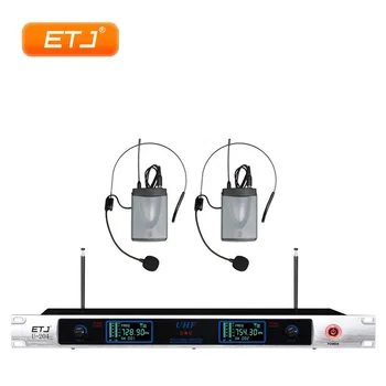 

Professional Wireless Microphone 2 Handheld Transmitter Beltpack VHF Wireless Microfone U-204