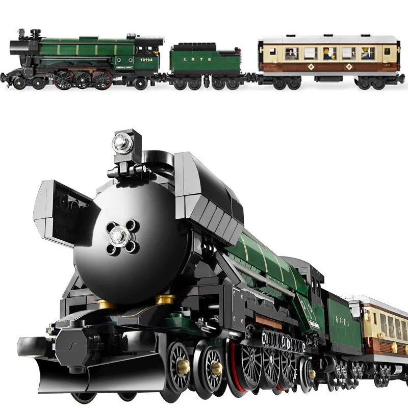 

Technology Series Emerald Night Steam Train Building Blocks 1109pcs Bricks Toys Compatible With Legoings Train