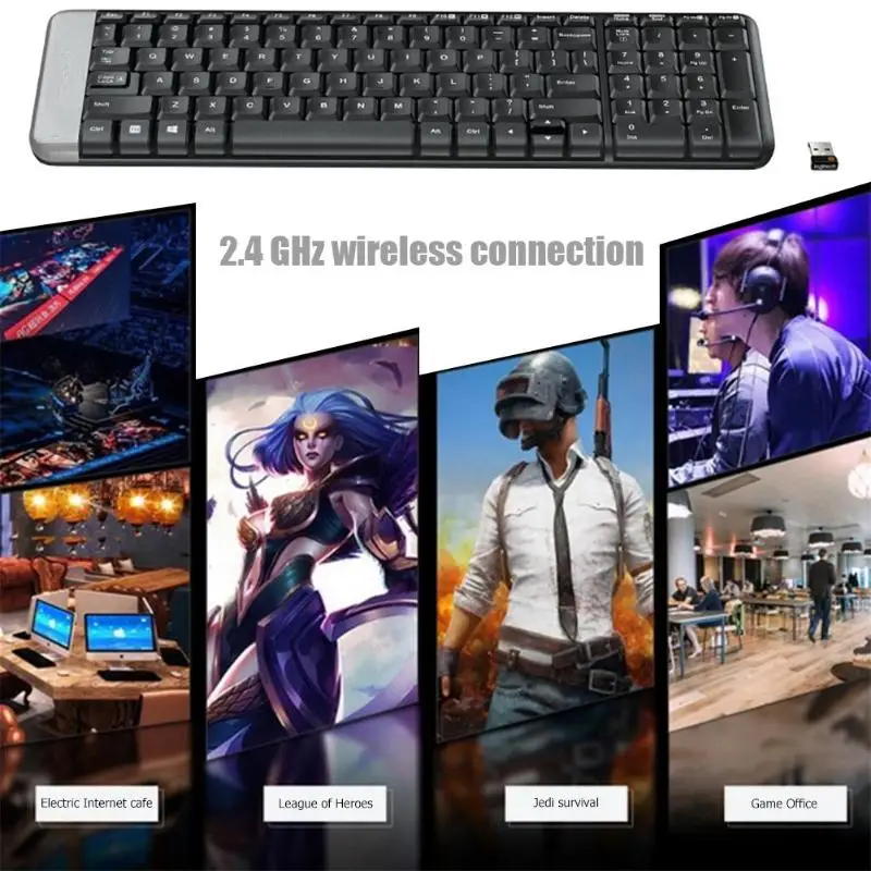 Logitech K230 немой Беспроводной Клавиатура 2 4 ГГц Офис клавиатура супер экономия