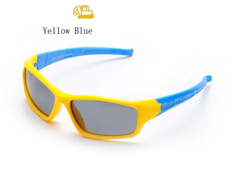 Дети Multi-Цвета поляризованных солнцезащитных очков детские, для малышей летний открытый очки для мальчиков и девочек Polaroid UV400 солнцезащитные очки 801 - Цвет линз: Yellow Blue