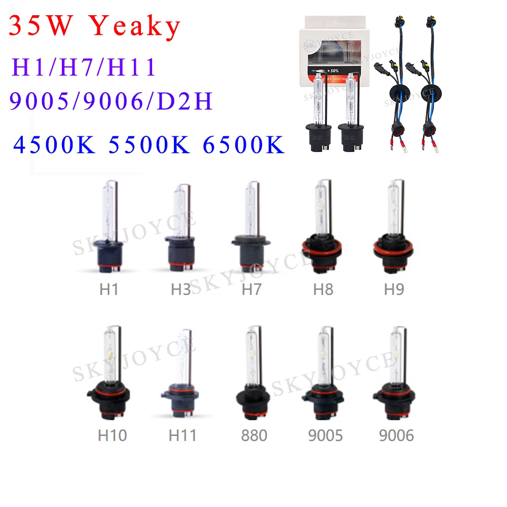 Yeaky 35W 4500K 5500K 6500K Xenon H1 H7 H11 9005 9006 D2H Автомобильные фары HID лампы AC 35W F3 Быстрый старт HID комплект балластов для ксенона