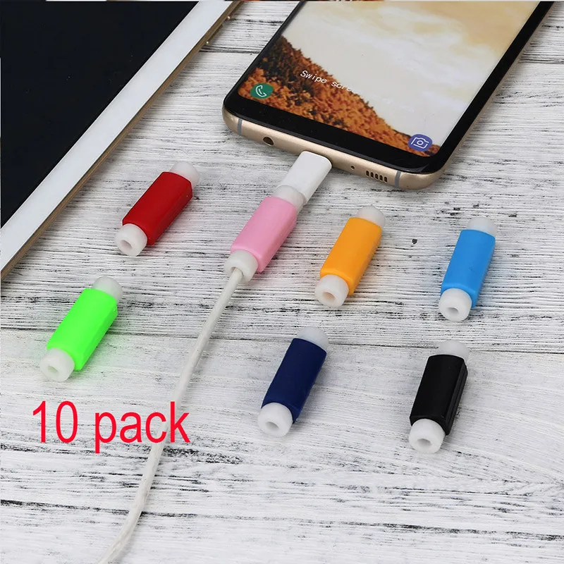 

10 PC Line USB Charger Protector Cable Cord For iphone Wire Organizer