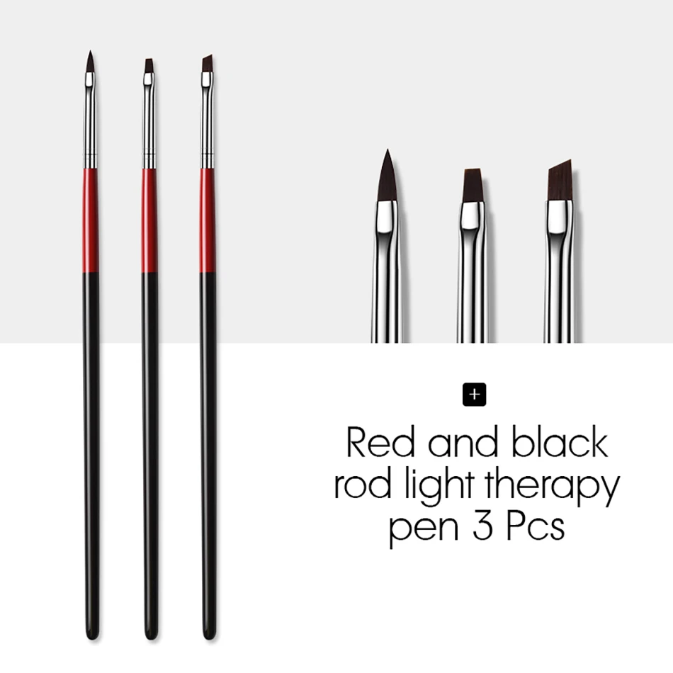 ROHWXY кончик кисти для ногтей ручка в форме полумесяца акриловая рисовальная ручка для рисования цветочный Рисунок Маникюрный Инструмент для дизайна ногтей