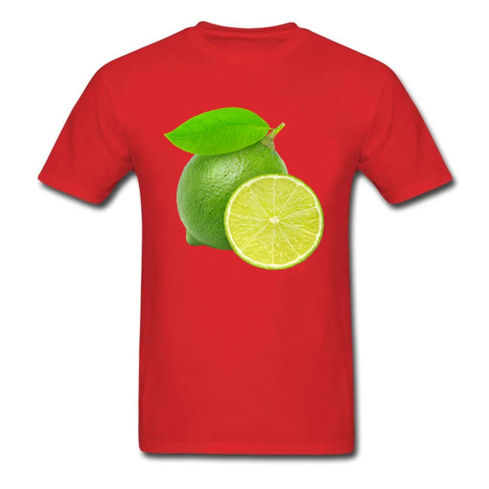 Cut limes Top T-shirts Short Sleeve New Arrival Youth Summer Fall Tops Shirts Customized Tee-Shirts O-Neck 100% Cotton Cut limes red