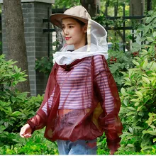 1 шт., новые инструменты для пчеловодства, красный мармелад, дышащий, с близкими краями, солнцезащитный, дышащий, пчелиный, одежда для пчеловодства