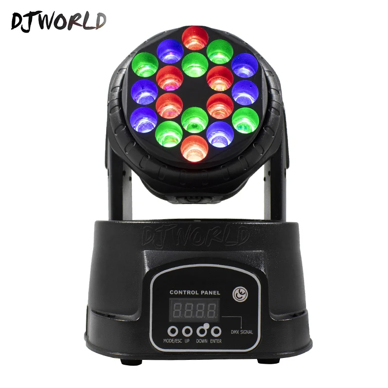

2pcs/lot LED Beam 18x3W RGB Moving Head Light LED Wash Moving DMX512 Stage Effect Lighting Good for DJ Disco Nightclub And Party