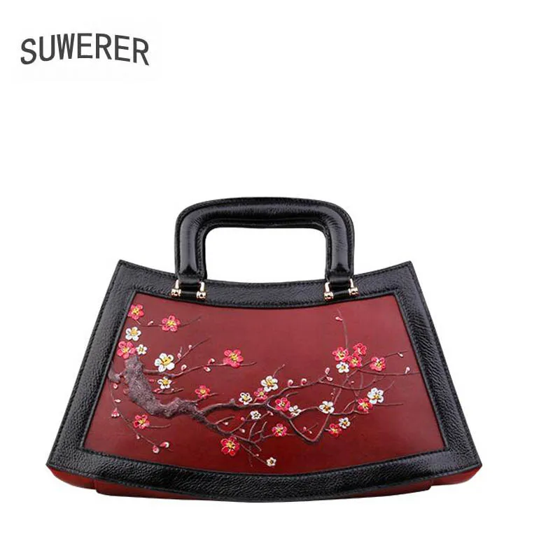 

Genuine Leather handbag 2018 new luxury embossed handbag Fashion Shoulder Messenger Bag Women's handbags