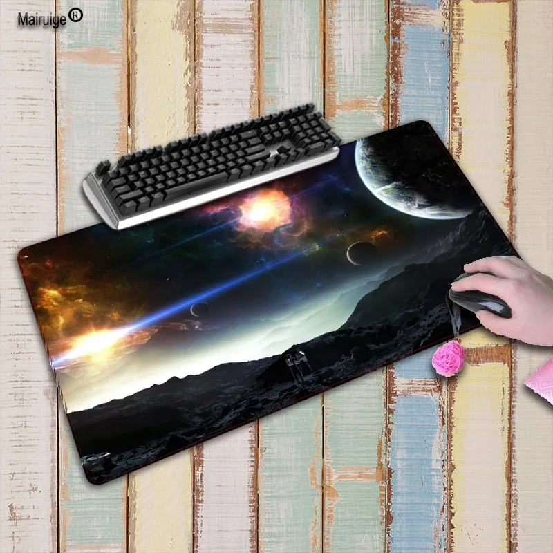 

Mairuige Fantasy Space Planet Speed Large Gaming Mouse Pad Gamer Locking Edge Mouse Keyboards Mat Big Desk Mousepad for CSGO