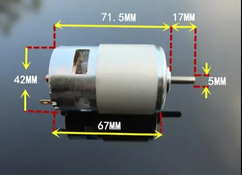 

DC 12V 1.05A 10000RPM Rotary Speed 2 Terminals Electric Magnetic Gear Motor 775