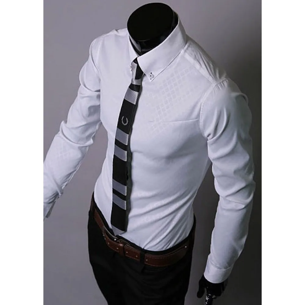 2018 новые Брендовые мужские рубашка Camisa социальной masculina повседневные Slim Fit