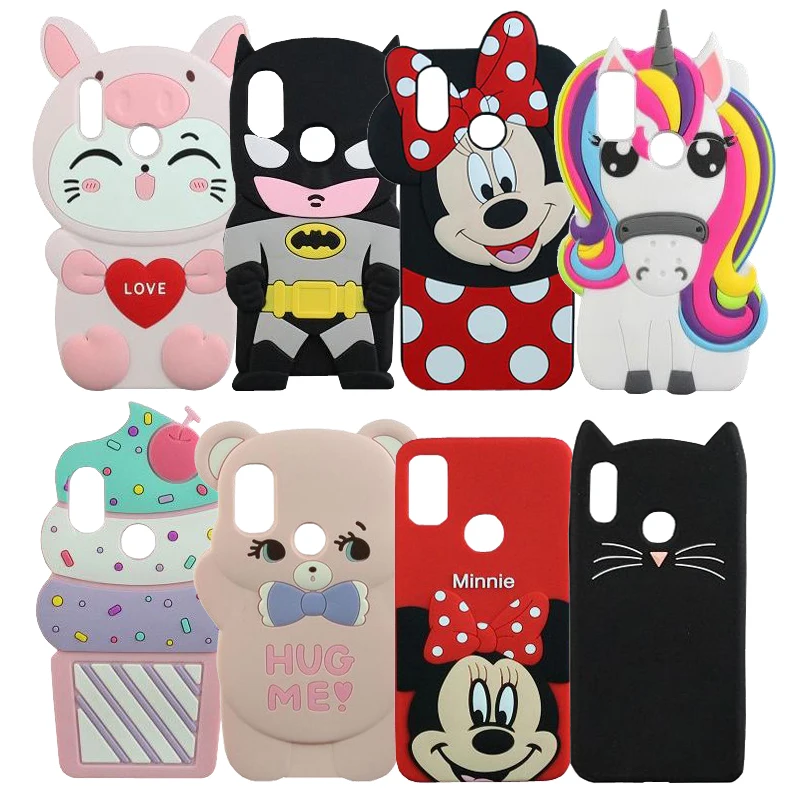 

Cute Case For Xiaomi Mi A2 5.99" Cover Silicone Unicorn Minnie Batman Cell Phone Funda 3D Case For Xiaomi Mi 6X