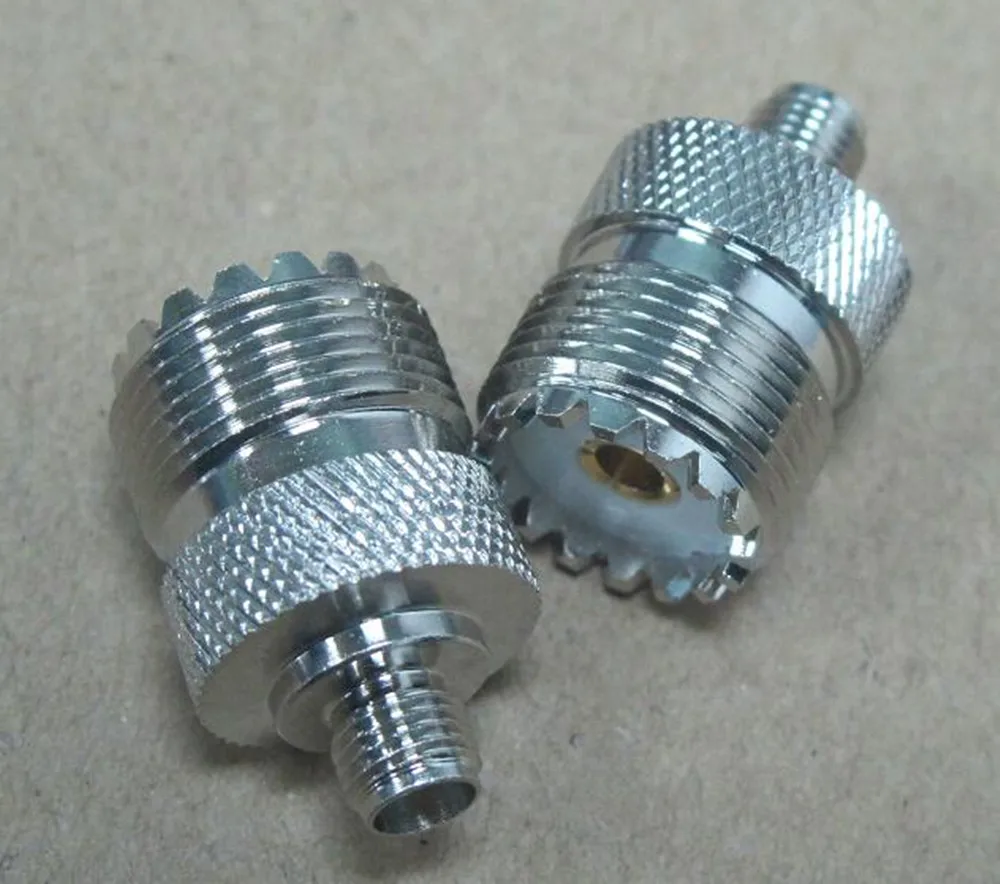 2 шт./лот антенный адаптер SMA F для UHF SO239 BAOFENG UV 5R UV82 BF888S B5 PX 777 888 двухстороннее