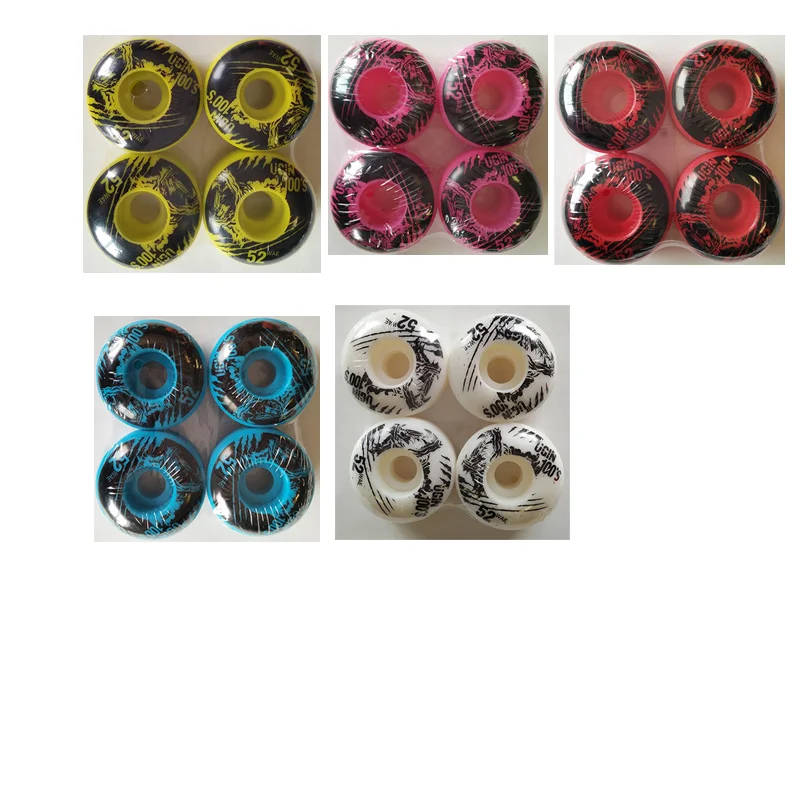 UGIN Skateboard Double Wane Wheels Resilient PU SHR-100A Extreme Invert Board wheel High Rebound 52CM * 30CM Accessories 4x skateboard wheel skateboard accessories