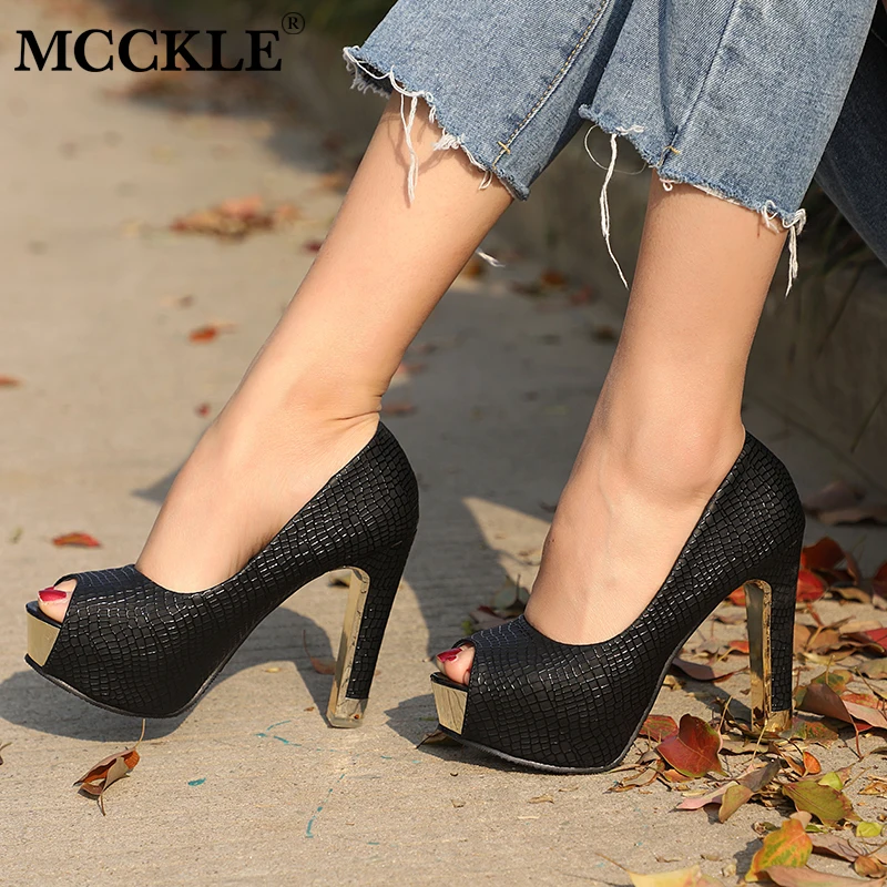 De Sexy Altos Mcckle Cómodos Mujer Mujeres Peep white Tacón Black Fiesta Toe Plataforma Bombas Moda Tacones Zapatos Las x1wgwt58