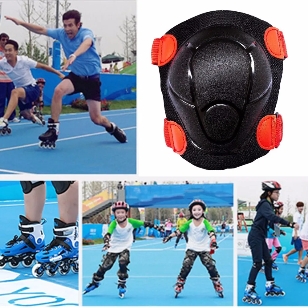 

6pcs Child Skate Protectors Skating Kneepads Elbow Pads Wrist Guards for Skateboard Protective Gear PVC+sponge+elastic straps