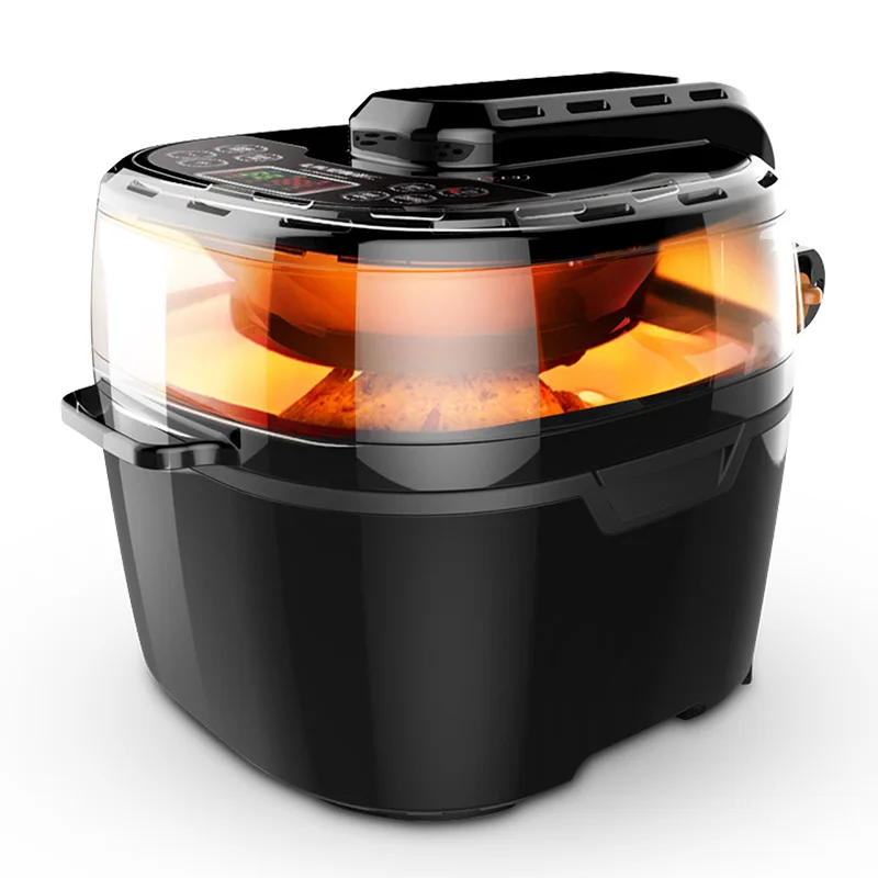 

Tredy Electric Deep Air Fryer Household 10L Large Capacity 1350W Electric Fryer No Oil Frying Pan Black Smart Fries Machine