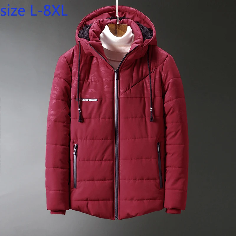 

new arrival fashion Mens Winter Warm padded Jacket Loose super Large Camouflage Coat Youth Casual Plus Size L-4XL5XL 6XL 7XL 8XL