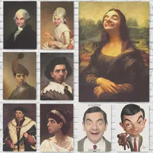 Mr. Постер с фасолью забавная крафт-бумага принты настенные украшения дома Винтажный стиль домашнего искусства бренд MO46