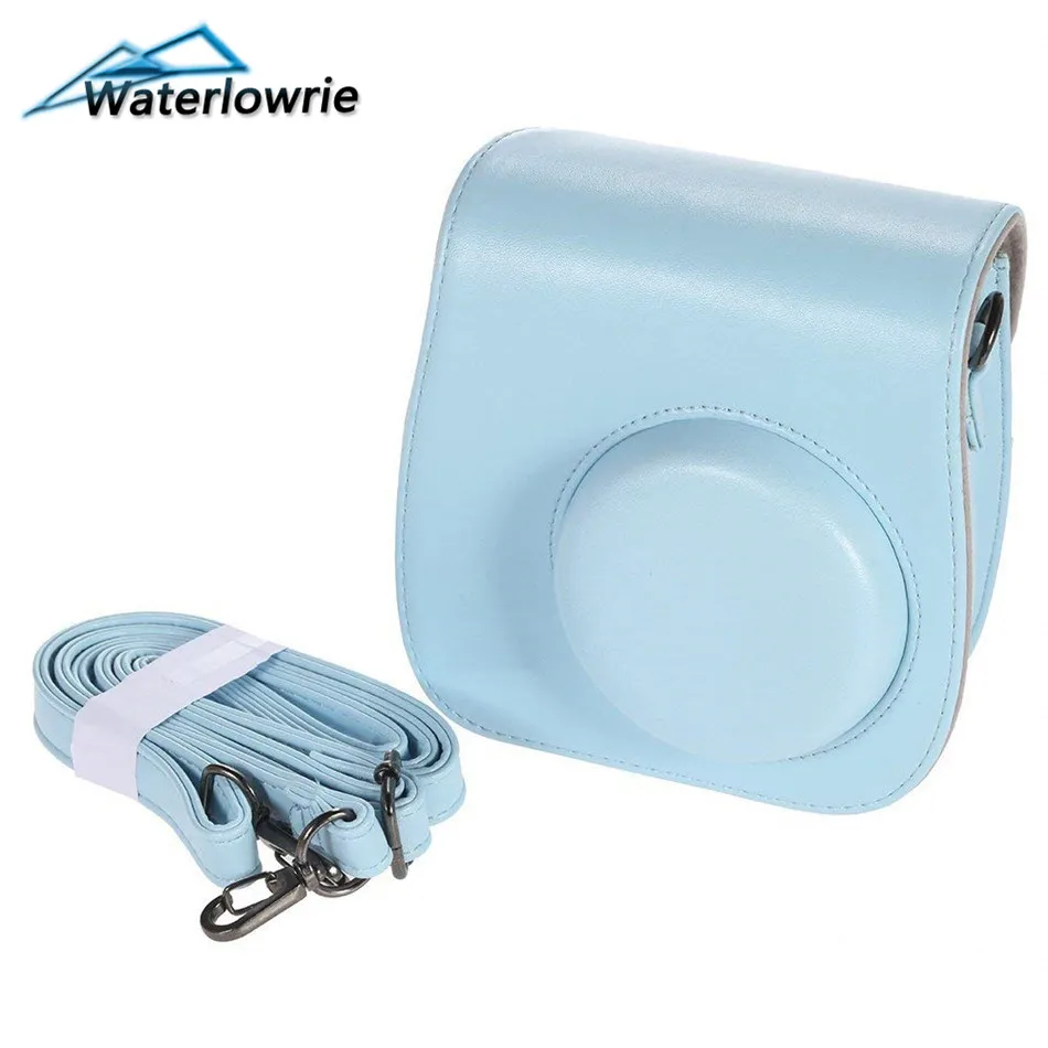 

Waterlowrie PU Leather Camera Bag Holder Pouch Case Cover with Shoulder Strap for Fuji Fujifilm Instax Mini 8 8+ 9 Accessories