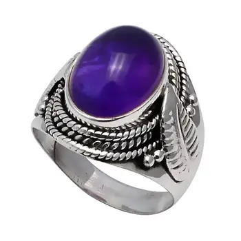 

Genuine Amethyst Ring 925 Sterling Silver,USA Size 8, 2SR0159