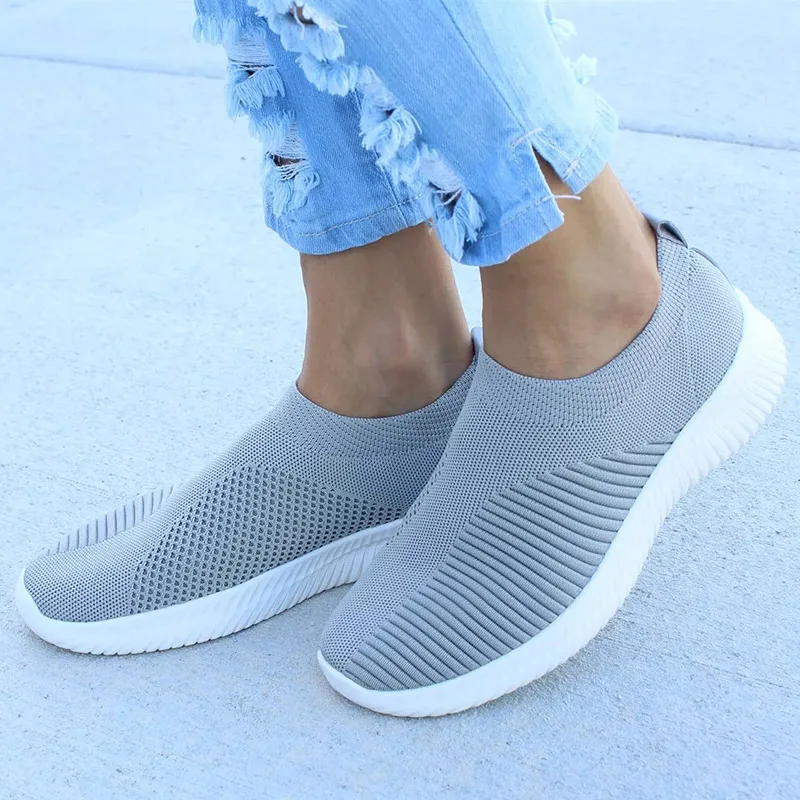 

Women Shoes Knitting Sock Sneakers Women Casual Shoes Slip On Flat Shoes Women Sneakers Plus Size Ladies Loafers Walking Shoes