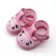 SAGACE/Обувь для маленьких мальчиков и девочек с рисунком медведя из мультфильма; обувь для первых шагов; клетчатая нескользящая обувь для новорожденных мальчиков и девочек с мягкой подошвой; обувь для малышей