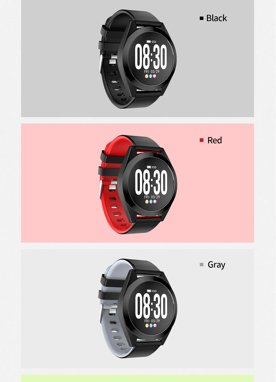 G50S спортивные Смарт-часы регулировка яркости пульса монитор артериального давления HD ips экран часы долгого ожидания носимые устройства
