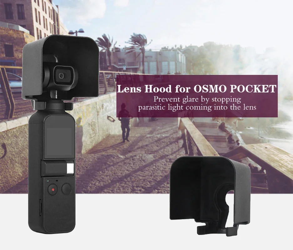 

Black Gray Lens Hood Gimbal Camera Lens Hood Sun Glare Shield Shade Case Shade Gimbal Protector for DJI OSMO POCKET Lens Hood