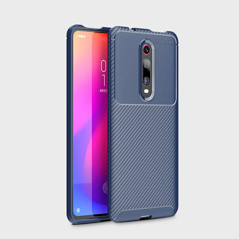 Бампер для Xiaomi mi 9 T мягкое силиконовое покрытие чехол xaomi xiomi mi 9 T Pro карбоновые чехлы для телефонов 9 T mi 9 T Xiao mi 9 T - Цвет: Navy