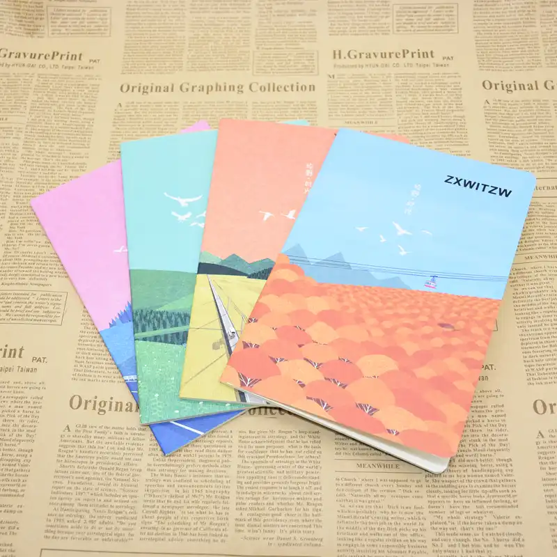 Korean Style Floral Print A5 Notebooks Diary Student Notebook Writing Supplies Z